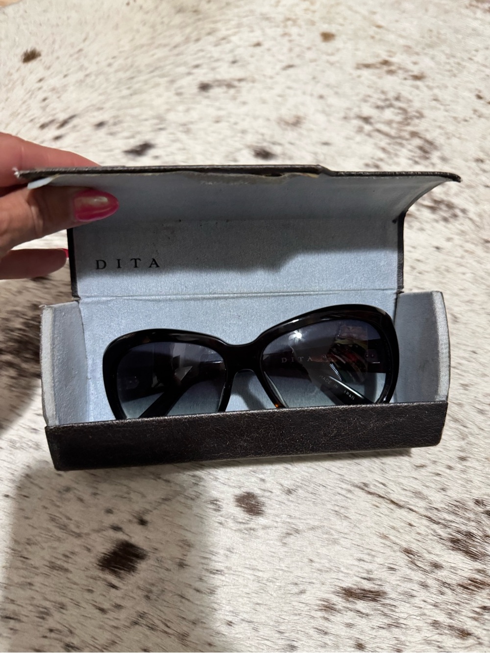 DITA Black Oversized Gradient Lens Women's Sunglasses - Picture 7 of 9
